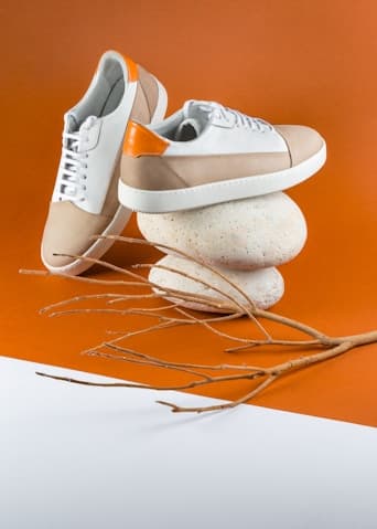 Trainers on stone